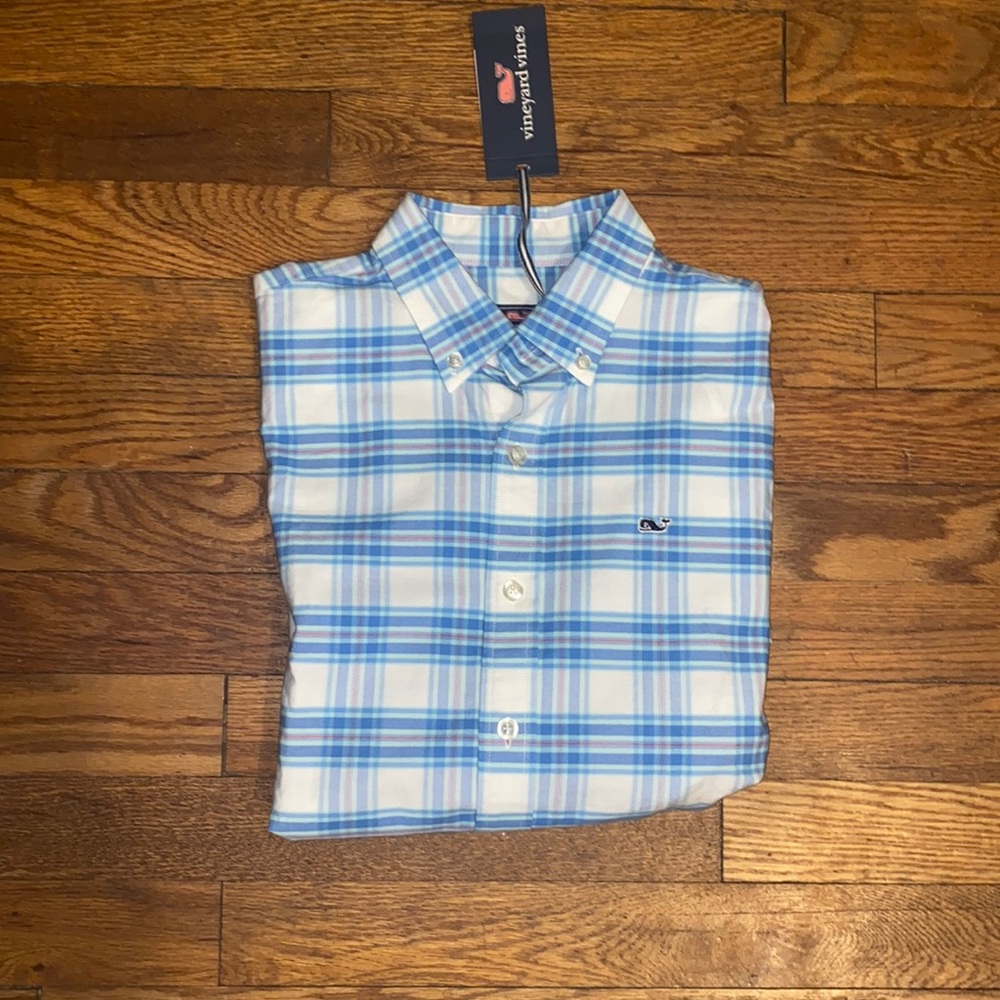 NWT! Vineyard Vines LS Button Up, Medium 12-14.